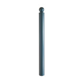 Ornamental bollard | Series 484B | � 82 mm | foldable, self-engaging lockto be fixed by plugs, with base plate 100 x 150 mm | with Euro profile cylinder lock and three keys | without eyelet